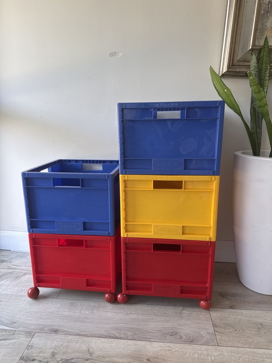 Vintage IKEA MÅRD Opbergboxen – Set Van 5 – Armadi contenitori, Plastic (photo 11 of 14)