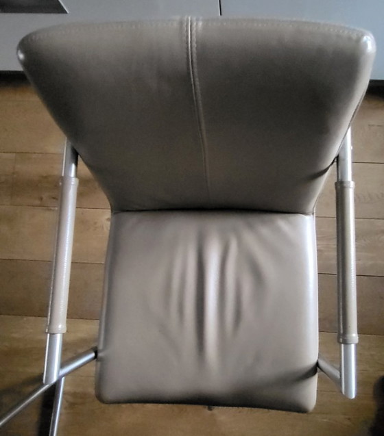 Image 1 of Chaises de salle à manger en cuir véritable - excellente qualité - lot de 6