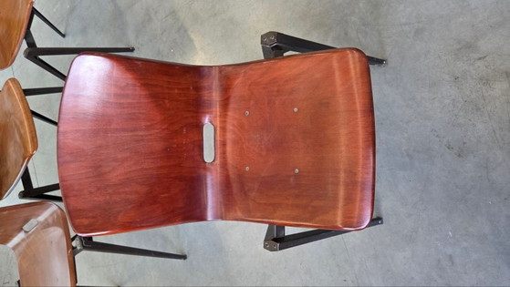 Sedie vintage THUR OP SEAT, Sedie da camera, Ferro, Legno, Multicolore (foto 3 di 11)