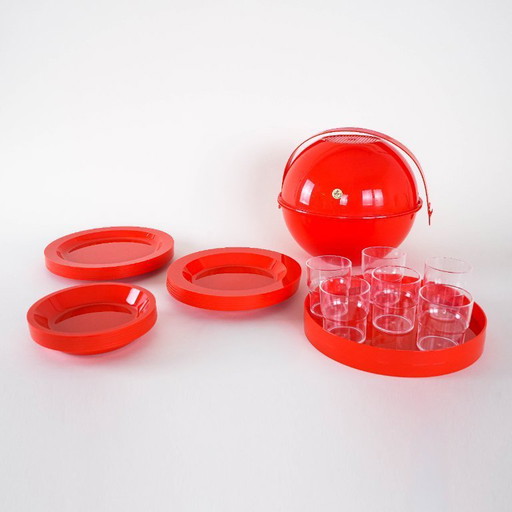 Picknickset, Italiaans design, jaren 70, gefabriceerd door Fratelli Guzzini