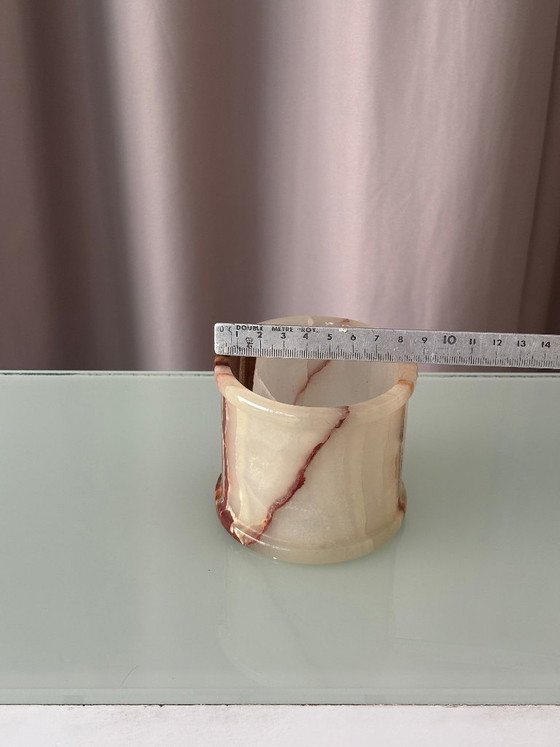 Vintage Onyx Cachepot / Pennenhouder – Decoratieve objecten, Stone (photo 7 of 7)