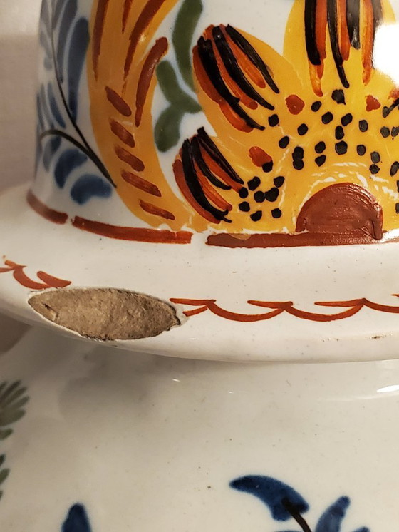 Image 1 of Delftware – Set of 5 signed pieces – 18th century (ref3953)