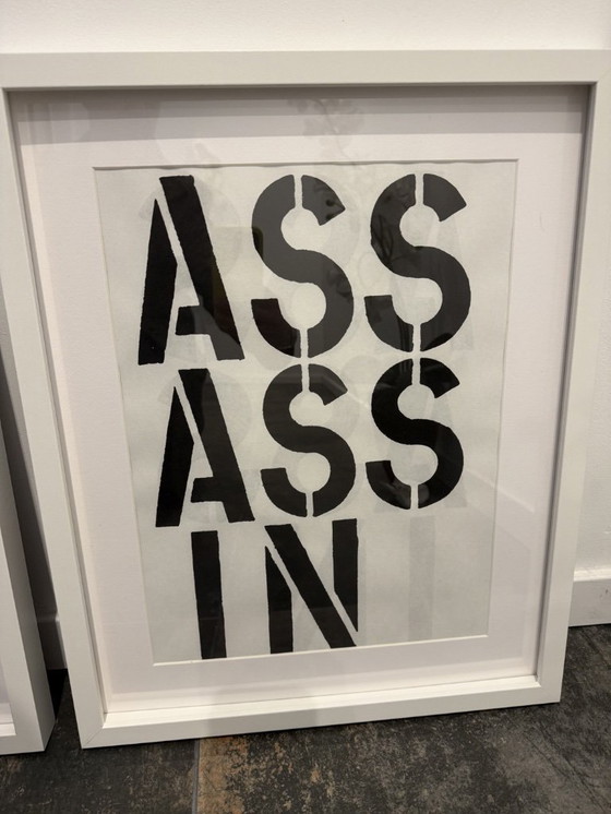 Image 1 of CHRISTOPHER WOOL GIRARD SEBASTIEN LITOGRAFÍA CHRISTOPHER WOOL GIRARD SEBASTIEN LITOGRAFÍA STREEART KAWS INVASOR OBEY Set 4