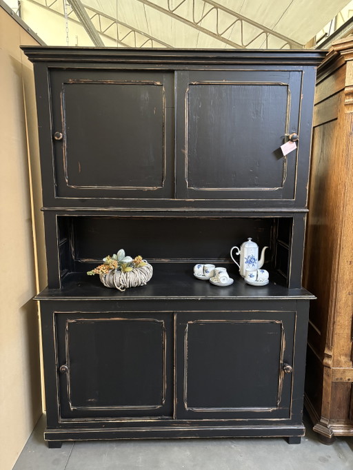 Credenza con vetrina vintage / Armadio scolastico / Armadio – buffetkasten, Wood