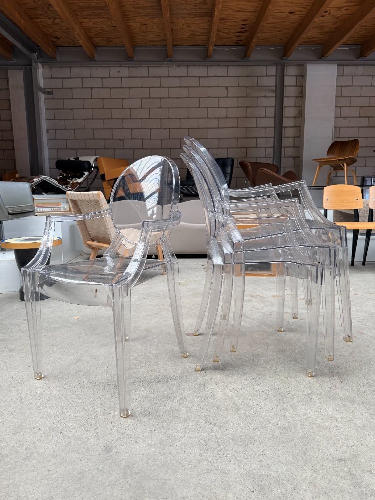 Chaise Kartell Louis Ghost par Starck (4x)