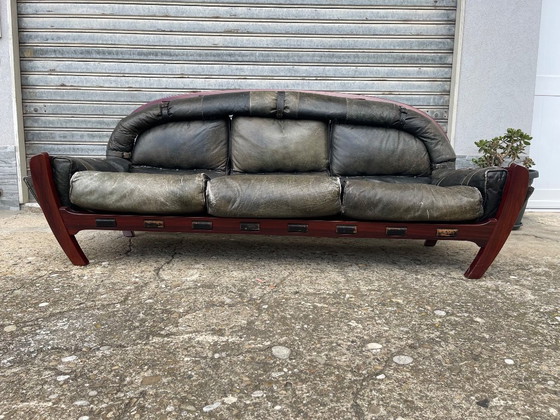 Image 1 of Canapé italien moderne du milieu du siècle « Rancero » de Luciano Frigerio, années 1960