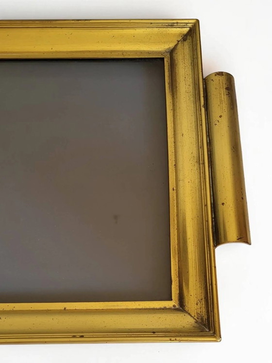 Messing Plateau Hollywood Regency 1960er – Tischdekoration, Brass (photo 8 of 11)