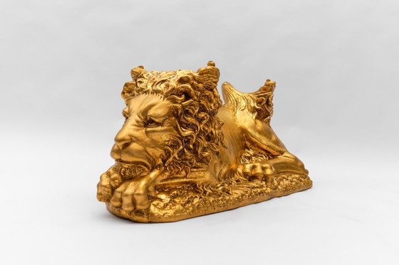 Image 1 of Vintage Italian Ceramic Handcrafted Lion Coffee Table, 1960s