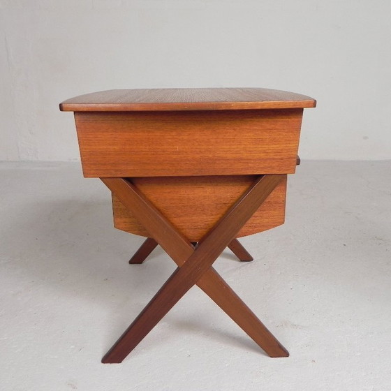 Image 1 of Kleine Kommode, Nähtisch mit 2 Schubladen, O.M.F., 1960er Jahre
