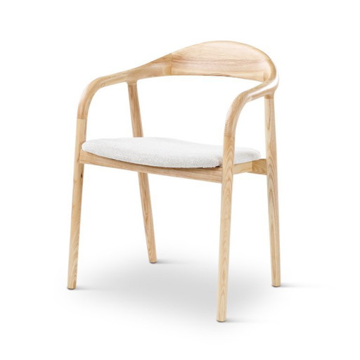 Armchair ash natural 8 pieces