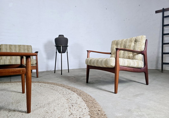 Image 1 of Eugen Schmidt Sofa Daybed jaren 60 Mid Century Zitgroep Fauteuilset Easy Chair Vintage