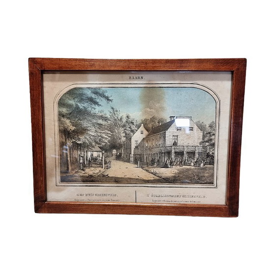 Image 1 of Lithographies anciennes de Baarn encadrées, années 1920