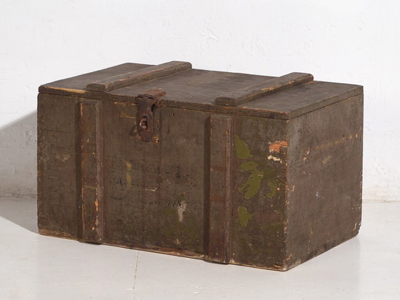 Petit coffre ancien vert olive (c.1920) #26 – Commodes, Rustic (photo 23 of 34)