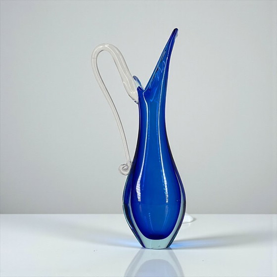 Image 1 of Vase en verre de Murano – Bleu cobalt – Vintage années 1960/1970