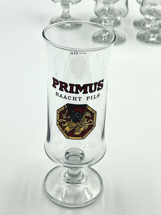 Lotto di 6 bicchieri da collezione Primus Haacht Pils, Bicchieri e caraffe, Vetro, Trasparente (foto 3 di 8)