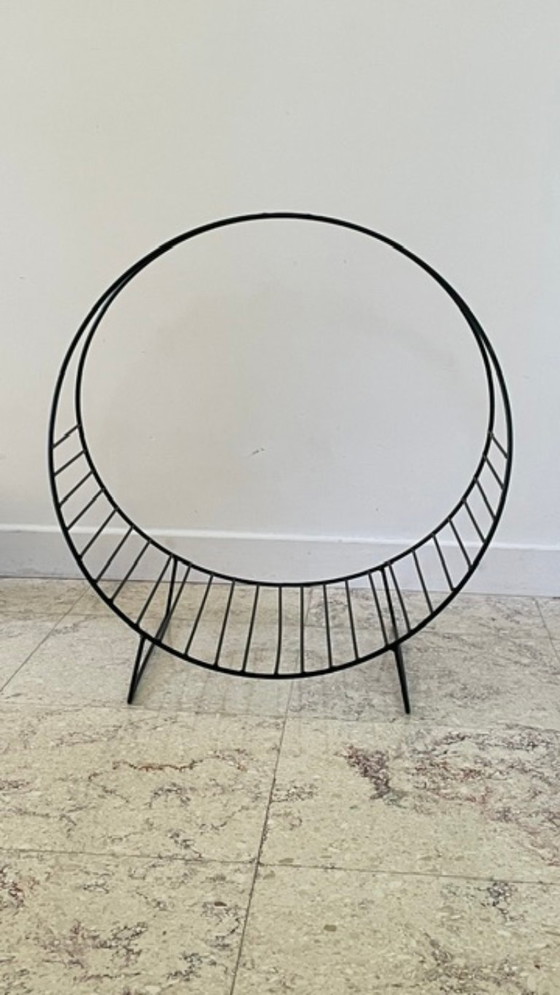 Vintage Magazine Rack Log Holder – Metal (photo 5 of 44)