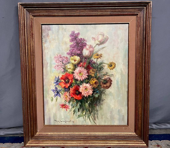 A. Lombaert. Painting "Bouquet". – Paintings & Drawings, Canvas (photo 6 of 6)