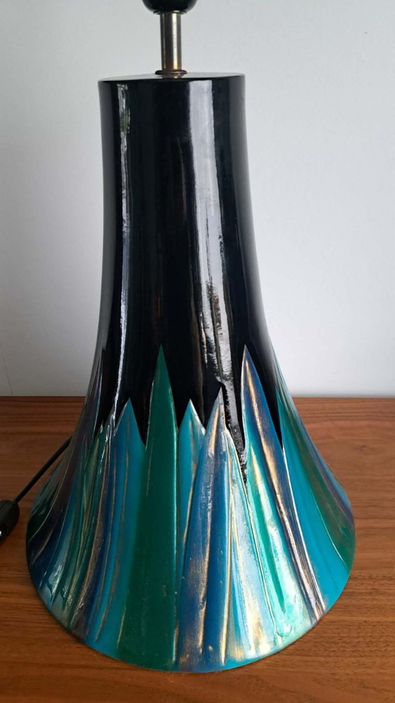 Image 1 of Ensemble de 2 lampes de table vintage « Lampe Etna » – L'eau Vive S.A. Belgique – Style moderne du milieu du siècle – Design bel