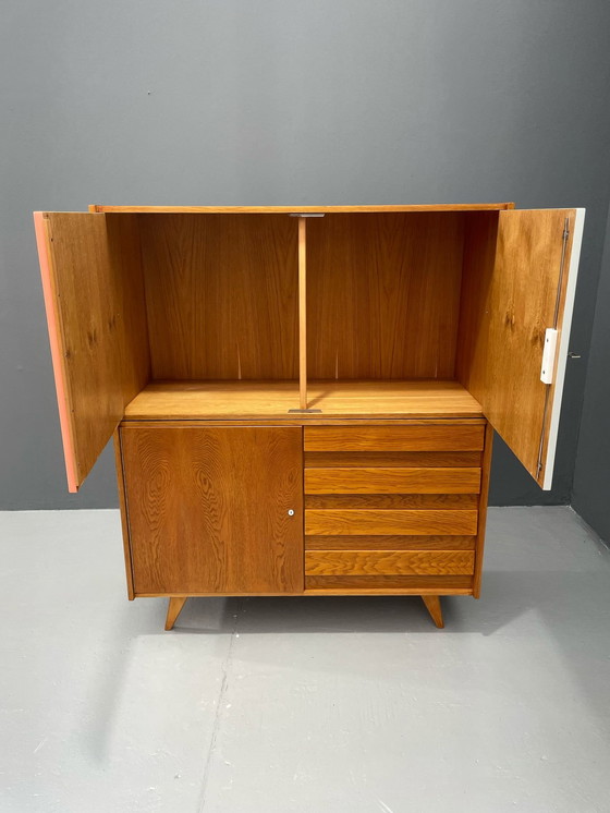 Image 1 of U-450 kast in eiken van Jiří Jiroutek voor Interiér Praha, Tsjecho-Slowakije, jaren 1960