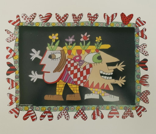 Signé avec inscription dans l'empreinte Copyright 'James Rizzi. Avec l'aimable autorisation de John Szoke Editions, 