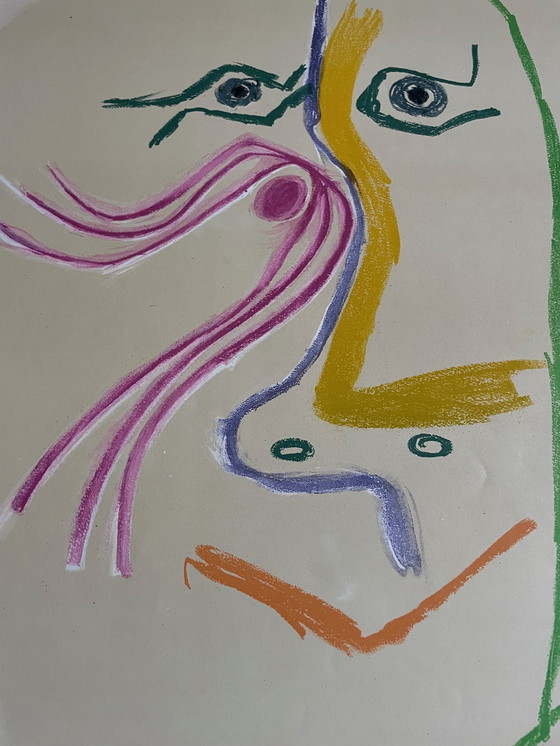 Image 1 of Pablo Picasso (1881-1973), Hommage a René Char, Musee d'Art Moderne de Ceret, Mourlot, Parigi, di Henri Deschamps