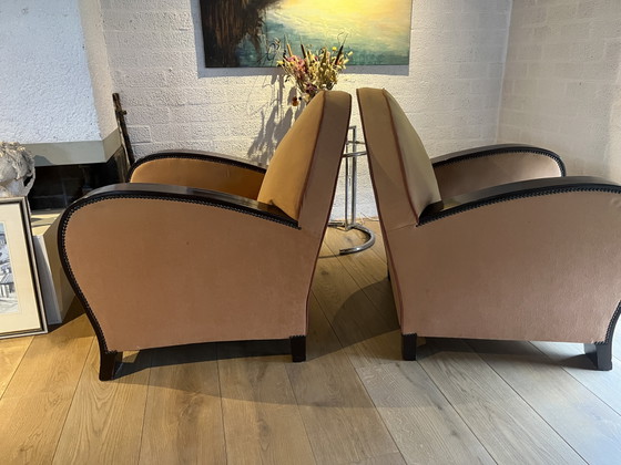 Image 1 of 2x grote art deco fauteuils