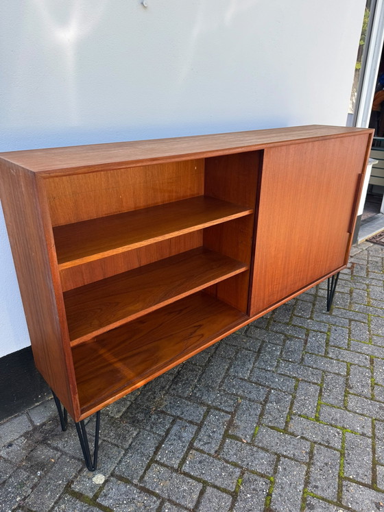 Credenza alta in teak MCM – Credenze alte, Metal, Wood (photo 5 of 8)