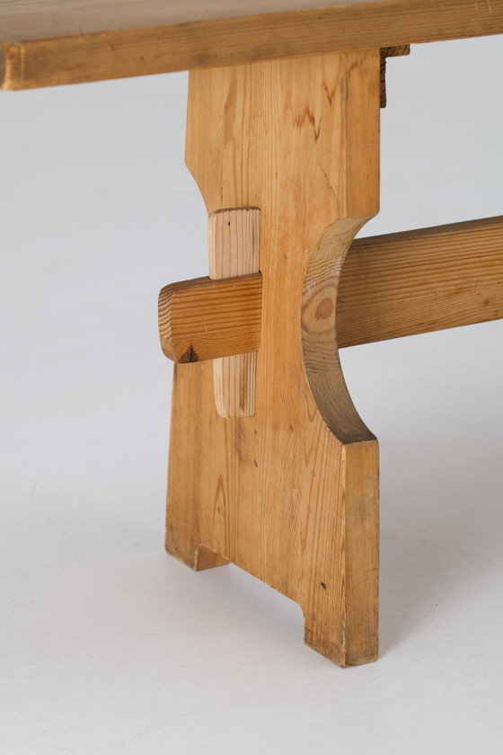 Image 1 of A pair of Mid-Century Brutalist Pine Benches