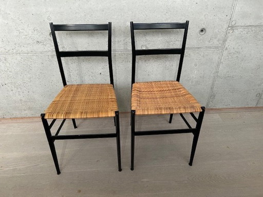 2 Cassina Superleggera chairs by designer Gio Ponti