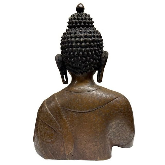 Busto monumental de Buda nepalí en bronce – Newar tradition Patan – lote 415 – Esculturas, Bronze (photo 5 of 13)