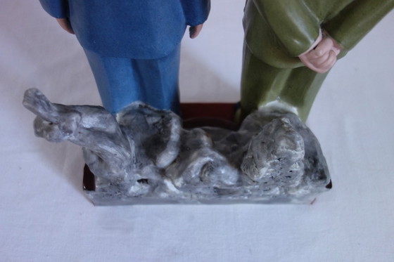 Image 1 of Statue figurine of Mao and General Jinshi, Chinese Cultural Revolution #22