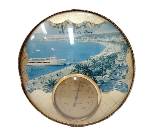 Vintage French souvenir from Nice with thermometer