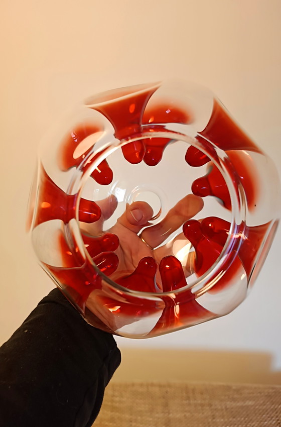 Image 1 of Lámpara colgante estilo era espacial, cristal de Murano original, altura ajustable.