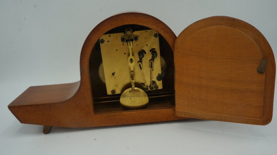 Image 1 of Dutch Junghans Bracket Mantel shelf Clock Retro Desk Fifties Art