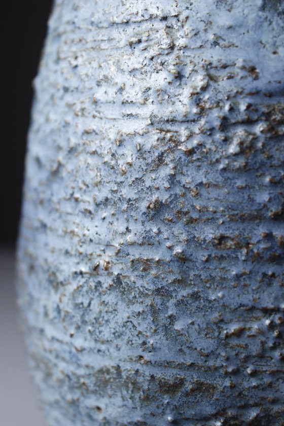 Silberdistel Studio Keramik - Clay Vase with Satin Blue Glaze, 1950s – Ceramic (photo 5 of 8)
