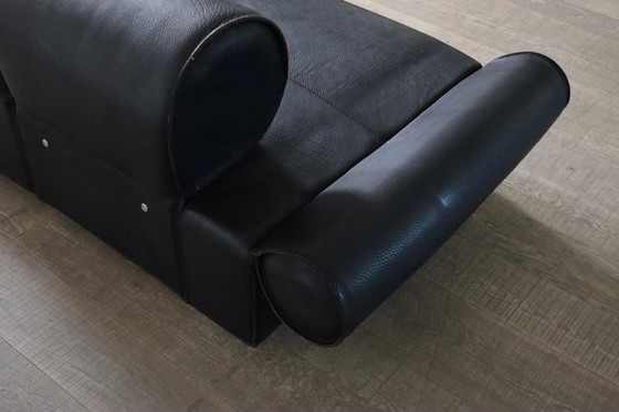 Image 1 of Marzio Cecchi sofa daybed in buffalo leather, Italy 1970s