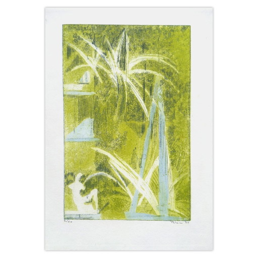 Monique PEHEM (BRETON-PROUTÉ) Signed Etching Chlorophylum 1990 – lithos zeefdrukken, Paper (photo 2 of 5)