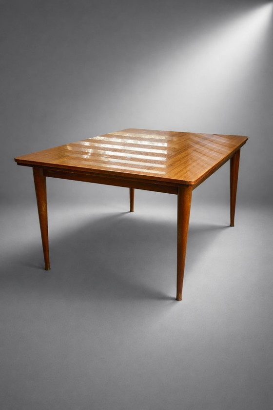 Image 1 of Mesa plegable de mediados de siglo - teca - Bélgica