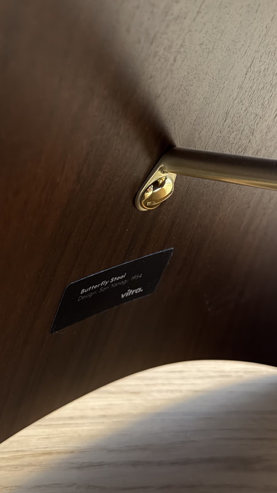 Image 1 of Vitra Butterfly Tabouret Palissandre