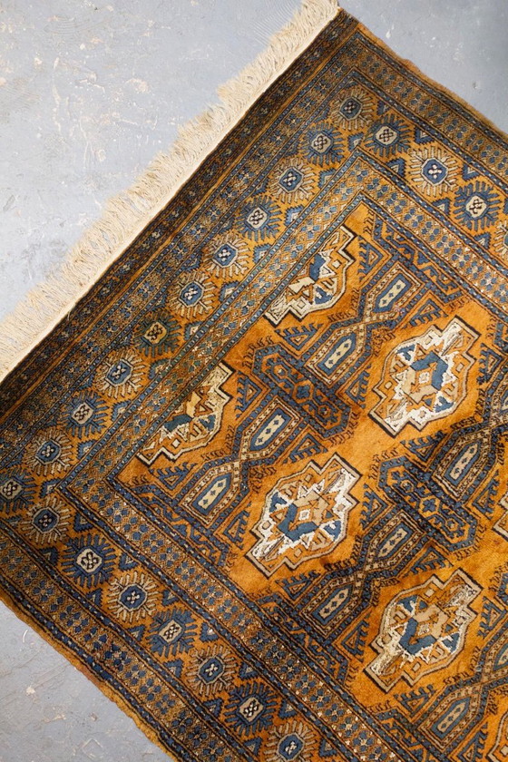 Antique Brown Persian Wool Rug With Blue Patterns – Rugs & carpets (photo 2 of 7)