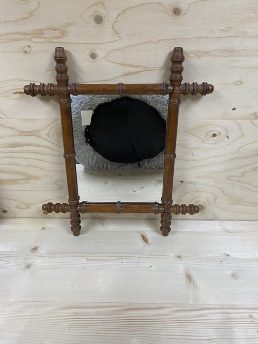 Vintage French Bamboo Faux Mirror