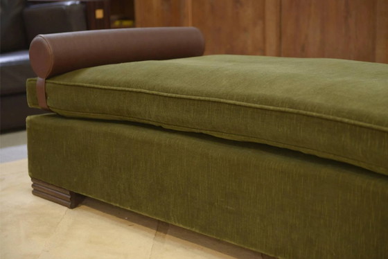 Sofa/Daybed in the style of Eugène Printz 1940s – Chaise longue, Velvet, Art Deco (photo 8 of 13)