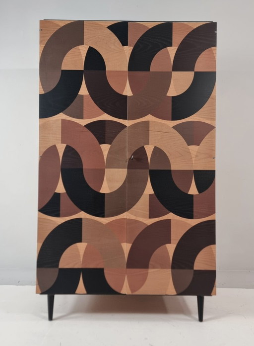 Armadio vintage in frassino, anni '60