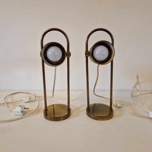 Heinz Neuhaus / Rolf Krüger 2 vintage lamps copper table lamp