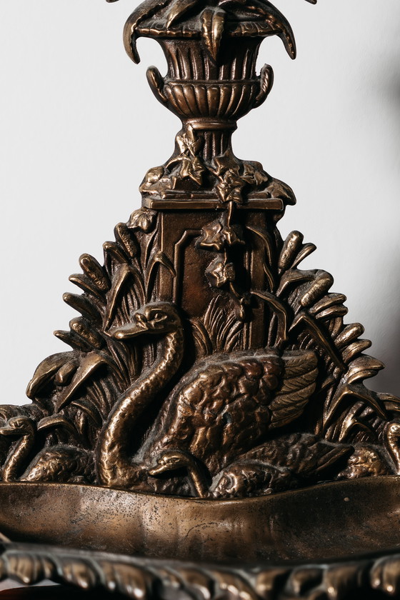 Image 1 of Art Nouveau Brass Umbrella Stand, France, 1960s, Vintage Design