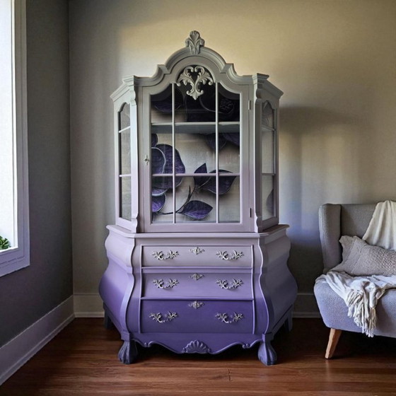 Image 1 of Display Case Antique "Lavender Court"