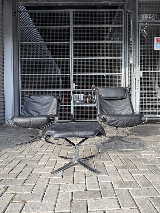 Image 1 of Vintage Sigurd rivende la lounge suite “Falcon” per Vatne Møbler (Norvegia)