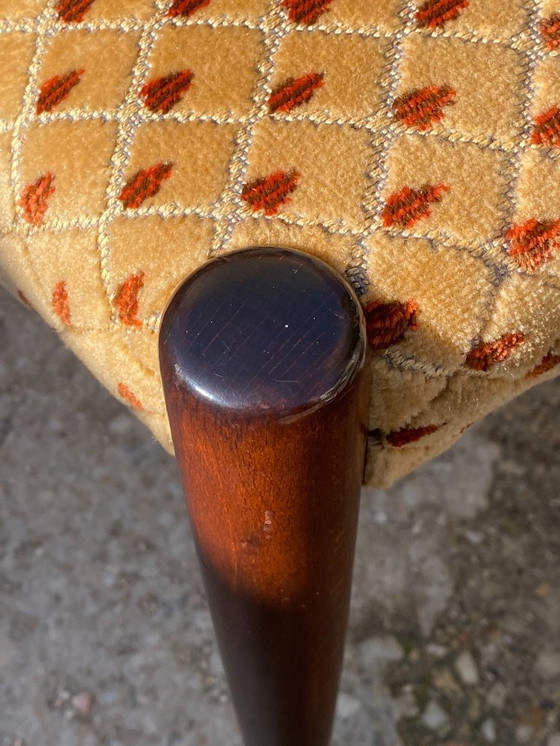 Image 1 of Set van 6 vintage Scandinavische stoelen uit de jaren 50 in palissanderhout.