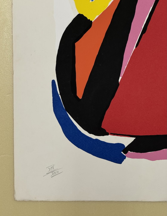 Image 1 of Sérigraphie de Sante Monachesi 50x70cm, composition, Futurisme