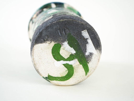 Vaso in ceramica, anni '70, prodotto in Europa, Vasi, Blu, Abstract (foto 11 di 12)